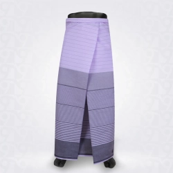 White Brown Blue Checked Cotton Lungi